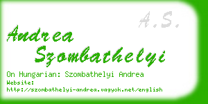 andrea szombathelyi business card